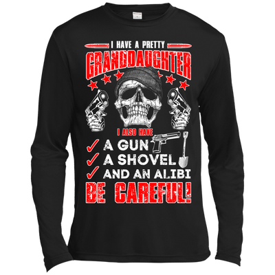 I HAVE A PRETTY GRANDDAUGHTER-T-Shirt & Hoodie-Long Sleeve T-Shirt-Black