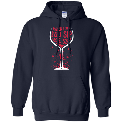 When I Sip You Sip We Sip-T-Shirt & Hoodie-Pullover Hoodie-Navy