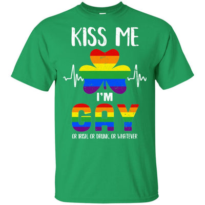 Kiss Me I'm Gay Or Irish Or Drunk St Patrick's Day-T-Shirt & Hoodie-Classic T-Shirt-Irish Green
