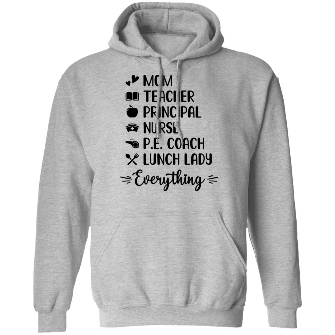 Mom Teacher Principal Nurse Pe Coach-T-Shirt & Tank Top-Pullover Hoodie-Sport Grey