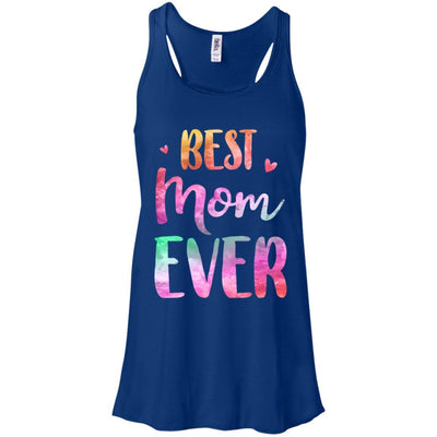 Best Mom Ever Cute Funny Mothers Day Gift-T-Shirt & Tank Top-Women's Flowy Racerback Tank-True Royal