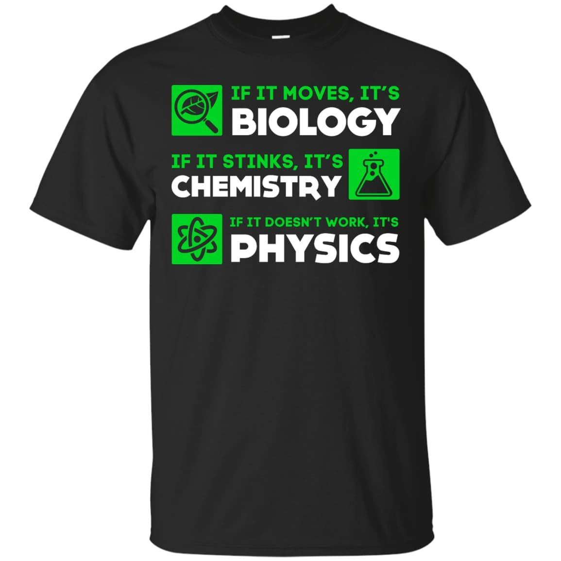 Biology Chemistry Physics Science Teacher-T-Shirt & Hoodie-Classic T-Shirt-Black