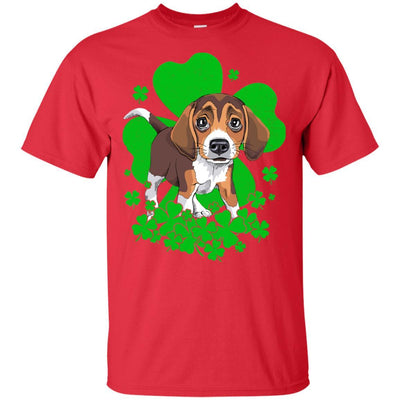 Beagle St. Patrick's Day Clovers-T-Shirt & Hoodie-Classic T-Shirt-Red