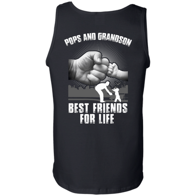 Pops And Grandson Best Friends For Life-T-Shirt & Hoodie-Unisex Tank-Black