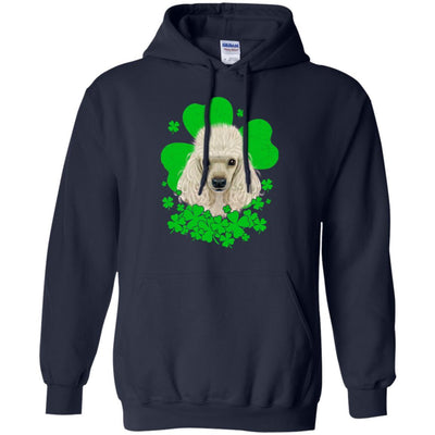 Poodle St. Patrick's Day Clovers-T-Shirt & Hoodie-Pullover Hoodie-Navy