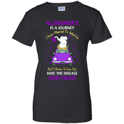 Alzheimer's Awareness Is A Journey-T-Shirt & Hoodie-Women's T-Shirt-Black