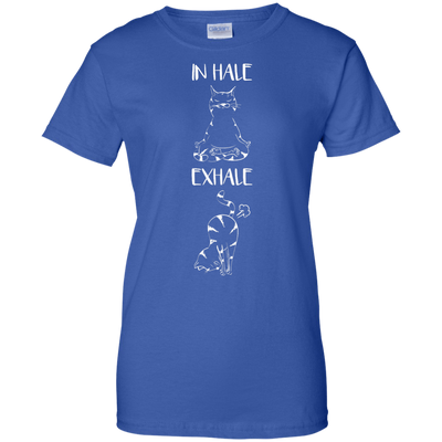 Yoga Cat Inhale Exhale-T-Shirt & Hoodie-Women's T-Shirt-Royal
