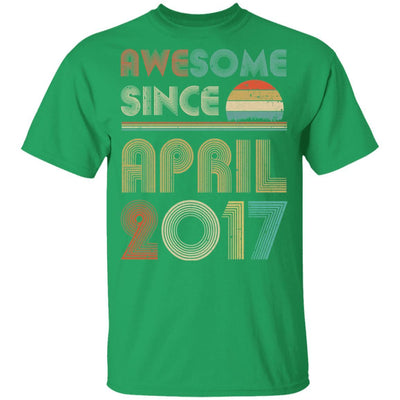 Awesome Since April 2017 Vintage 4th Birthday Gifts Youth-Youth Shirt-Youth T-Shirt-Irish Green