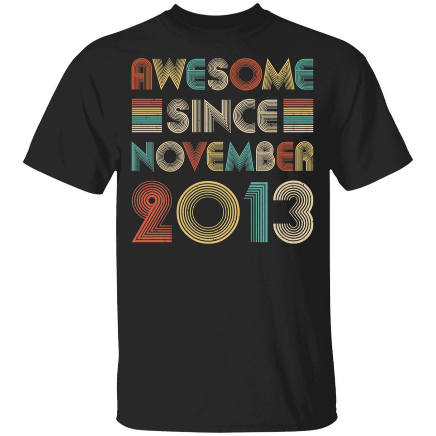 Awesome Since November 2013 Vintage 8th Birthday Gifts Youth-Youth Shirt-Youth T-Shirt-Black