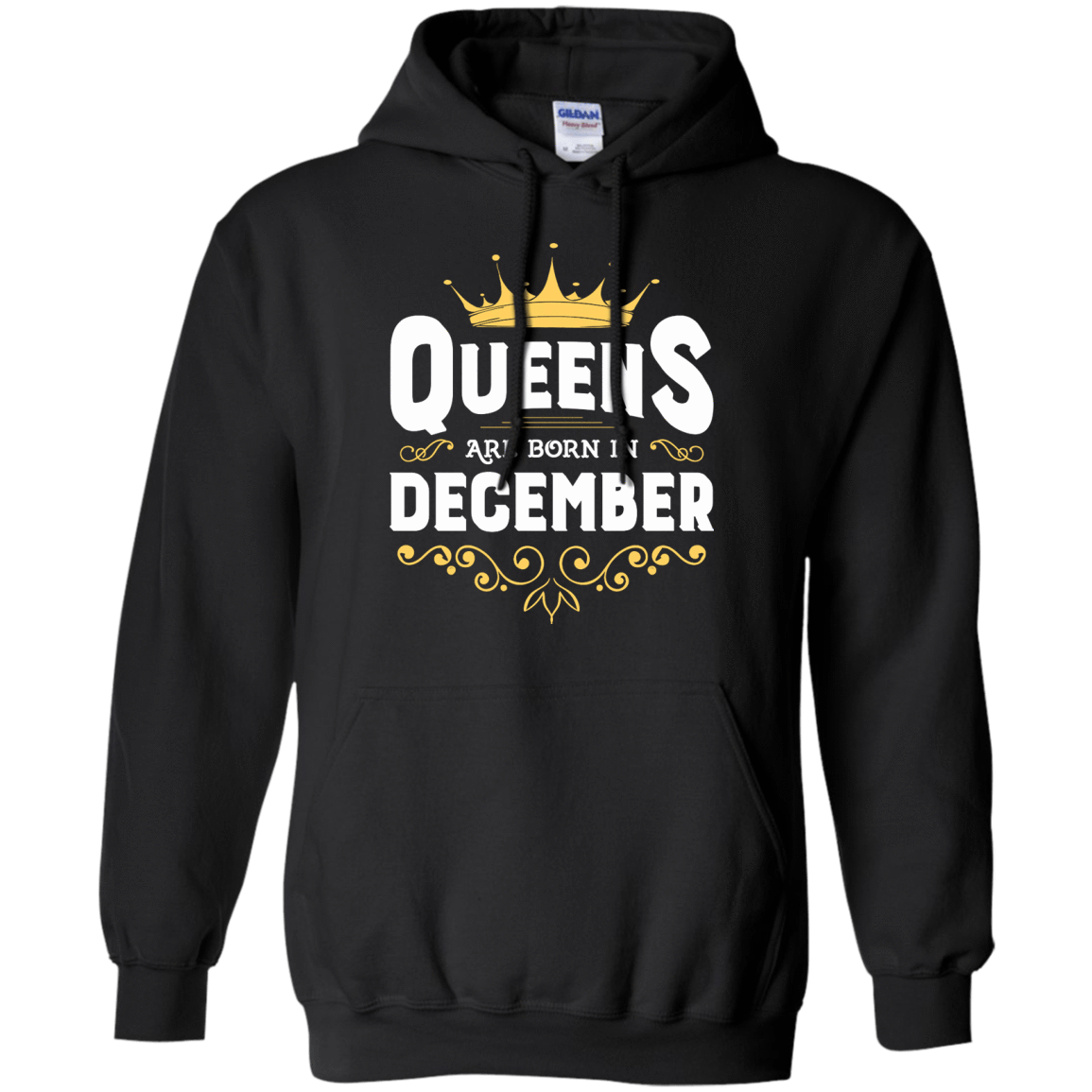 Queens Are Born In December-T-Shirt & Hoodie-Pullover Hoodie-Black