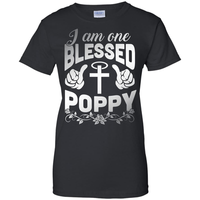 I Am One Blessed Poppy-T-Shirt & Hoodie-Women's T-Shirt-Black