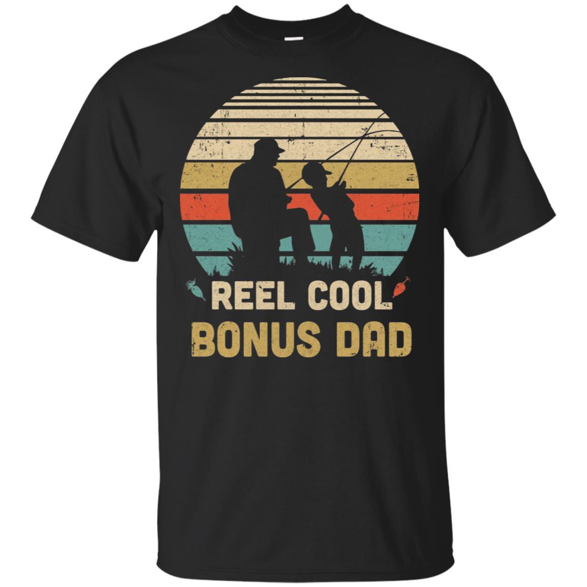 Vintage Father's Day Gift Reel Cool Bonus Dad Fishing-T-Shirt & Hoodie-Classic T-Shirt-Black