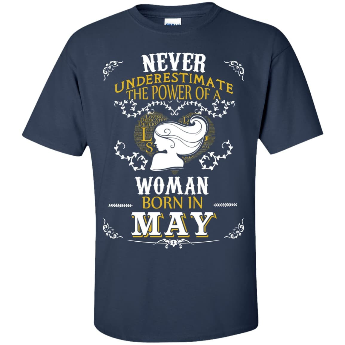 A Woman Born In MAY-T-Shirt & Hoodie-Classic T-Shirt-Navy