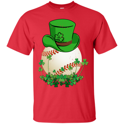 Shamrock Baseball Leprechaun St Patricks Day-T-Shirt & Hoodie-Classic T-Shirt-Red