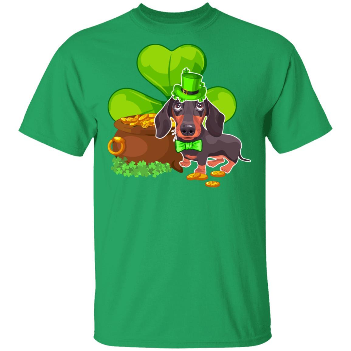 Dachshund St Patrick's Day Irish Dog Lover Funny Gifts-T-Shirt & Hoodie-Classic T-Shirt-Irish Green
