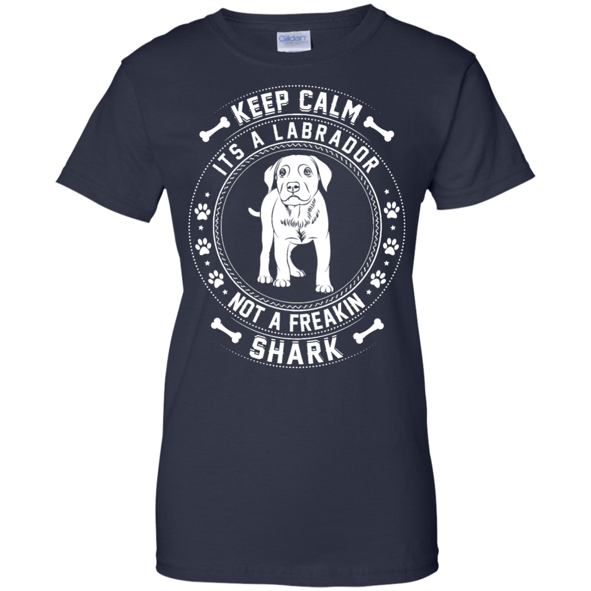 Keep Calm It's A Labrador Not A Freaking Shark-T-Shirt & Hoodie-Women's T-Shirt-Navy