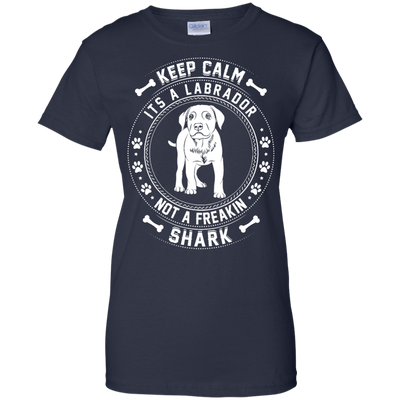 Keep Calm It's A Labrador Not A Freaking Shark-T-Shirt & Hoodie-Women's T-Shirt-Navy