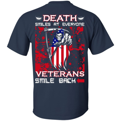 Death Smiles At Everyone Veterans Smile Back-T-Shirt & Hoodie-Classic T-Shirt-Navy