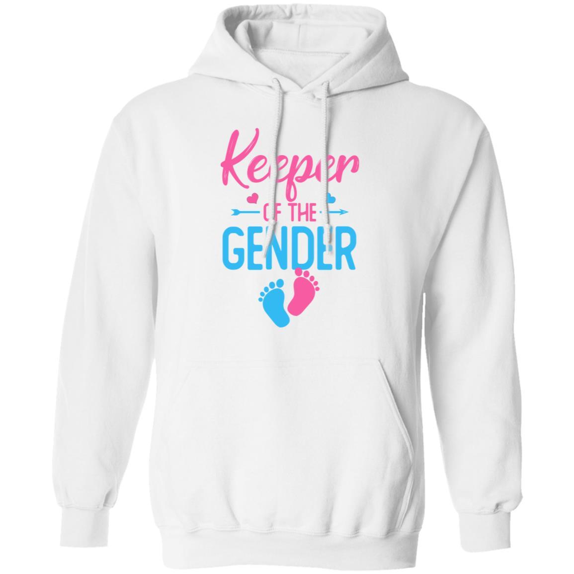Keeper Of Gender Reveal Party Idea Baby Announcement-T-Shirt & Hoodie-Pullover Hoodie-White