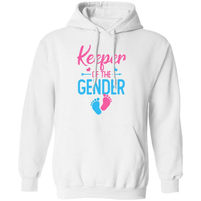 Keeper Of Gender Reveal Party Idea Baby Announcement-T-Shirt & Hoodie-Pullover Hoodie-White