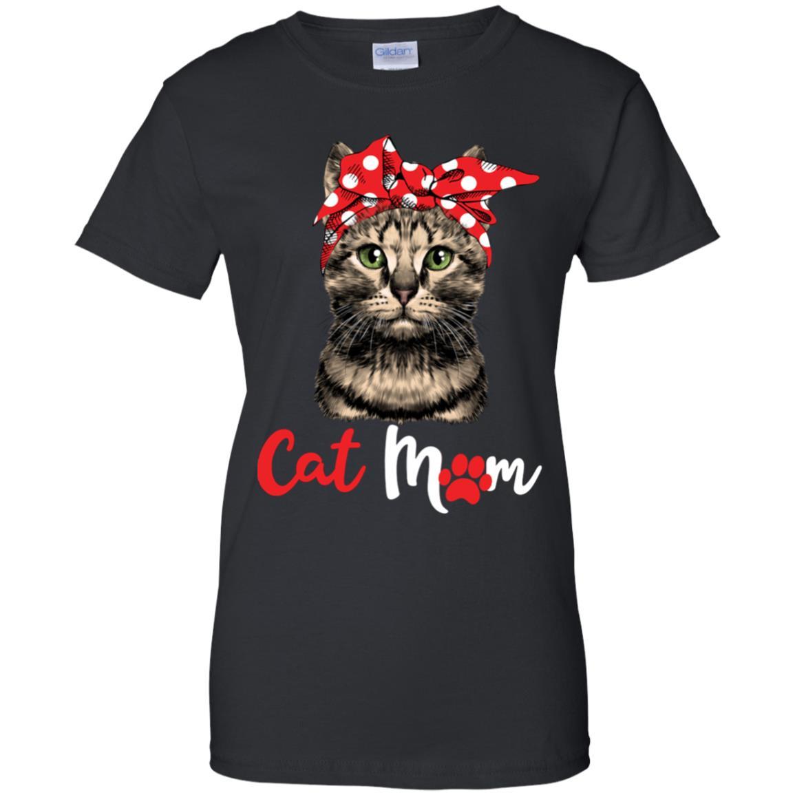 Funny Cat Mom For Cat Lovers Mothers Day Gift-T-Shirt & Tank Top-Women's T-Shirt-Black