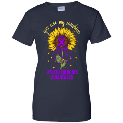 You Are My Sunshine Cystic Fibrosis Awareness-T-Shirt & Hoodie-Women's T-Shirt-Navy