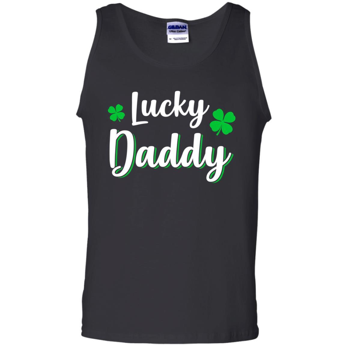 Luckiest Lucky Daddy St Patricks Day-T-Shirt & Hoodie-Unisex Tank-Black