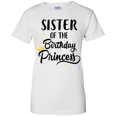 Sister Of The Birthday Princess Matching Family Party-T-Shirt & Hoodie-Women's T-Shirt-White