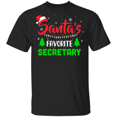 Santa's Favorite Secretary Funny Christmas Xmas Gifts-T-Shirt & Sweatshirt-Classic T-Shirt-Black