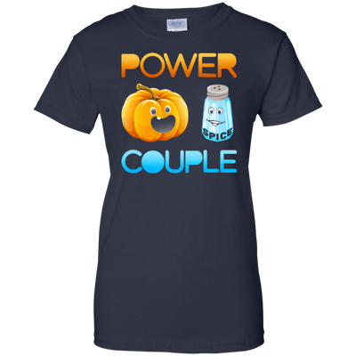 Pumpkin Spice Power Couple Halloween-T-Shirt & Hoodie-Women's T-Shirt-Navy