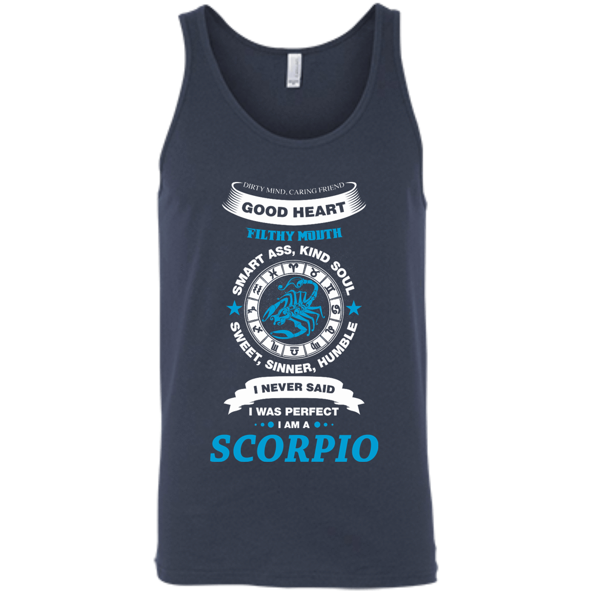 I Never Said I Was Perfect I Am A SCORPIO-T-Shirt & Hoodie-Unisex Tank-Navy