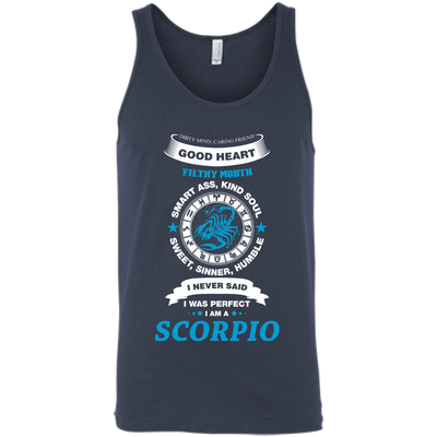 I Never Said I Was Perfect I Am A SCORPIO-T-Shirt & Hoodie-Unisex Tank-Navy
