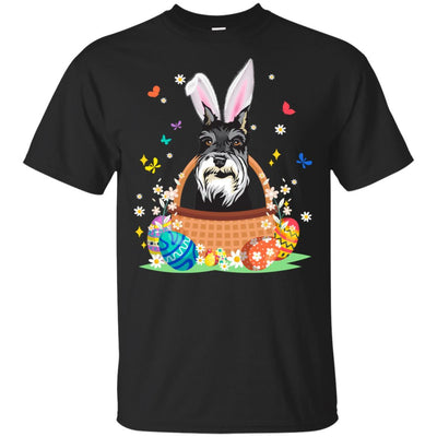 Schnauzer Bunny Hat Rabbit Easter Eggs-T-Shirt & Hoodie-Classic T-Shirt-Black