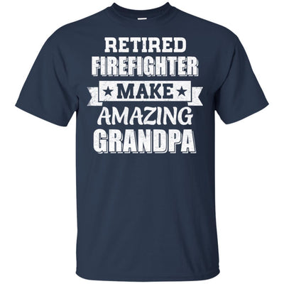 Funny Retired Firefighter Make Amazing Grandpa Gifts-T-Shirt & Hoodie-Classic T-Shirt-Navy