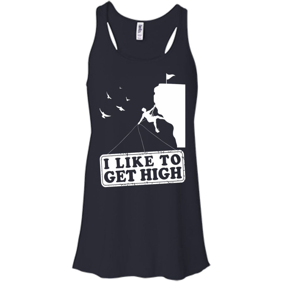 I Like To Get High-T-Shirt & Hoodie-Women's Flowy Racerback Tank-Midnight