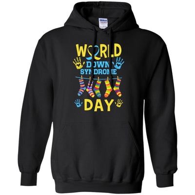 World Down Syndrome Day Gifts Dad Mom Kids Socks-T-Shirt & Hoodie-Pullover Hoodie-Black