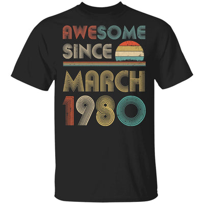 Awesome Since March 1980 Vintage 41th Birthday Gifts-T-Shirt & Hoodie-Classic T-Shirt-Black