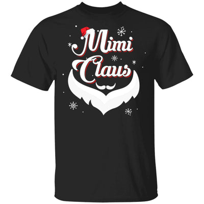 Santa Beard Matching Christmas Pajamas Mimi Claus-T-Shirt & Sweatshirt-Classic T-Shirt-Black