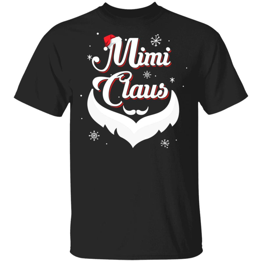 Santa Beard Matching Christmas Pajamas Mimi Claus-T-Shirt & Sweatshirt-Classic T-Shirt-Black