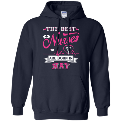 The Best Nurses Are Born In May-T-Shirt & Hoodie-Pullover Hoodie-Navy