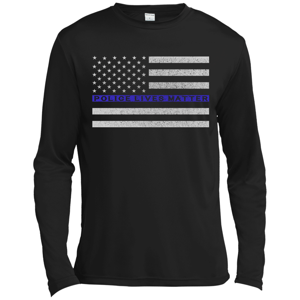Police Lives Matter Support-T-Shirt & Hoodie-Long Sleeve T-Shirt-Black