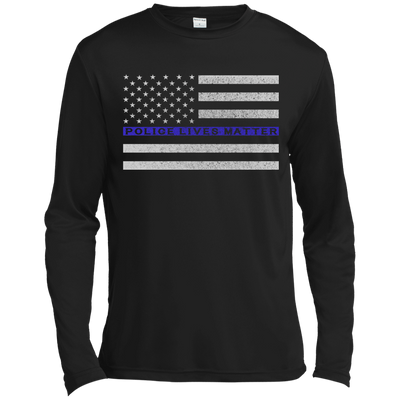 Police Lives Matter Support-T-Shirt & Hoodie-Long Sleeve T-Shirt-Black