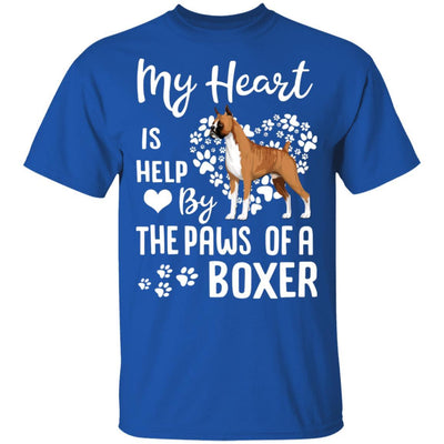 My Heart Is Held By The Paws Of A Boxer Lover-T-Shirt & Hoodie-Classic T-Shirt-Royal