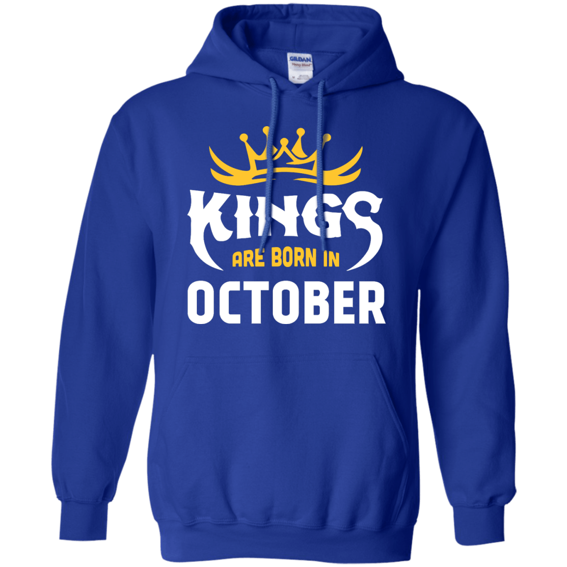 Kings Are Born In October-T-Shirt & Hoodie-Pullover Hoodie-Royal