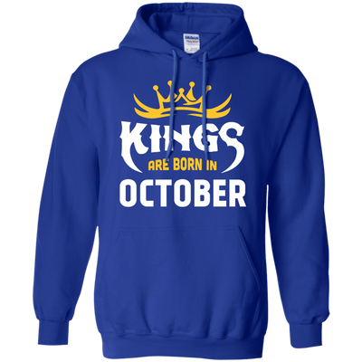 Kings Are Born In October-T-Shirt & Hoodie-Pullover Hoodie-Royal