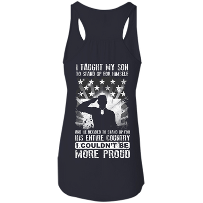 I Taught My Son To Stand Up For Himself-T-Shirt & Hoodie-Women's Flowy Racerback Tank-Midnight