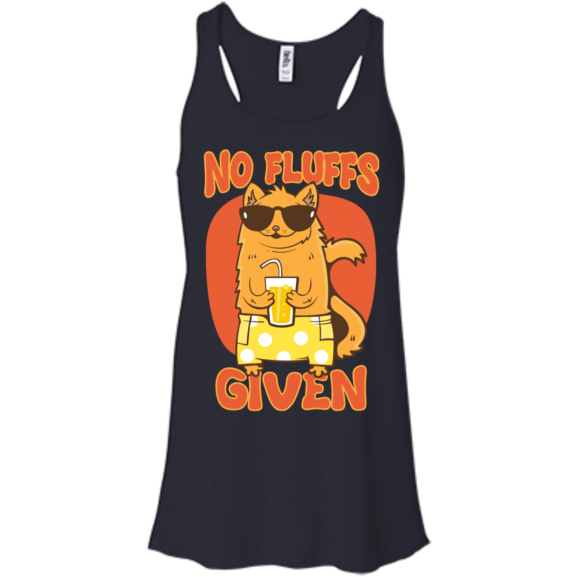 No Fluffs Given-T-Shirt & Hoodie-Women's Flowy Racerback Tank-Midnight