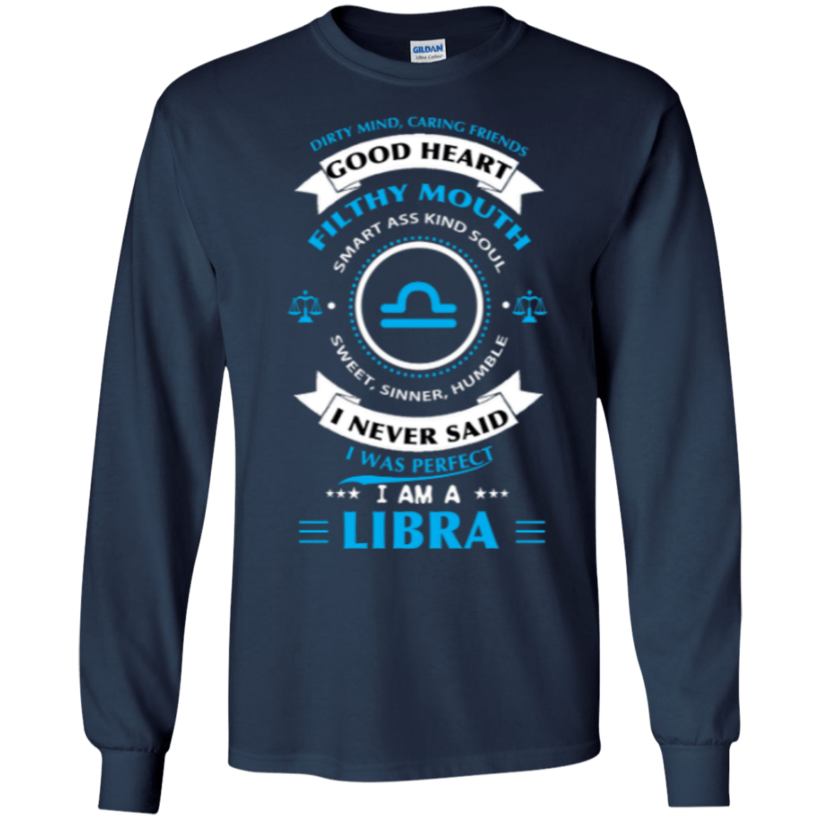 I'm A Libra-T-Shirt & Hoodie-Long Sleeve T-Shirt-Navy