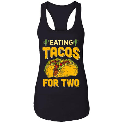 Eating Tacos for Two Funny Tacos-T-Shirt & Tank Top-Women's Ideal Racerback Tank-Black