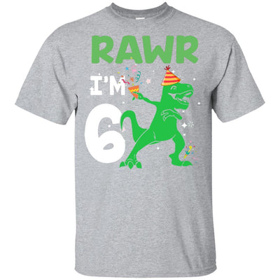 Rawr I'm 8 Birthday Gifts 2013 Dinosaur For Boys Youth-Youth Shirt-Youth T-Shirt-Sport Grey